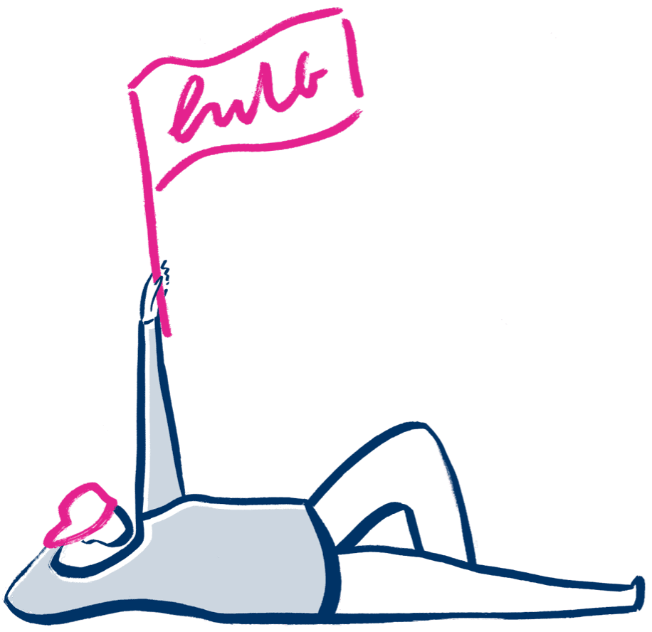 Person holding a bulb flag